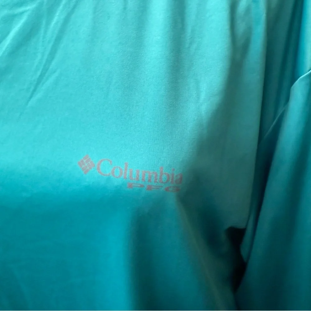 Columbia PFG Turquoise Long Sleeve Performance Fishing Shirt XXL - Picture 2 of 8